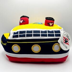 Disney Cruise Line Plush Ship Mickey Mouse 10" Nautical Sea Boat Toy Retired NWT